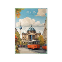 Berlin Poster –Elegantes Travelposter, Straßenb. Fernseht. - Poster bei HappyHugPixels