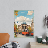 Berlin Poster –Elegantes Travelposter, Straßenb. Fernseht. - Poster bei HappyHugPixels