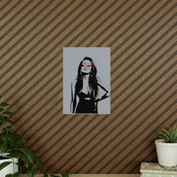 Street Art Kunstposter - Frau mit Rosa Sonnenbrille - Photopaper - Poster bei HappyHugPixels