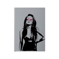 Street Art Kunstposter - Frau mit Rosa Sonnenbrille - Photopaper - Poster bei HappyHugPixels