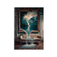 Surreales Kunstposter Wasserfall - Traumhafte Landschaft im Zimmer - Poster bei HappyHugPixels