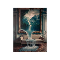 Surreales Kunstposter Wasserfall - Traumhafte Landschaft im Zimmer - Poster bei HappyHugPixels