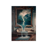 Surreales Kunstposter Wasserfall - Traumhafte Landschaft im Zimmer - Poster bei HappyHugPixels