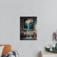 Surreales Kunstposter Wasserfall - Traumhafte Landschaft im Zimmer - Poster bei HappyHugPixels