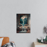 Surreales Kunstposter Wasserfall - Traumhafte Landschaft im Zimmer - Poster bei HappyHugPixels