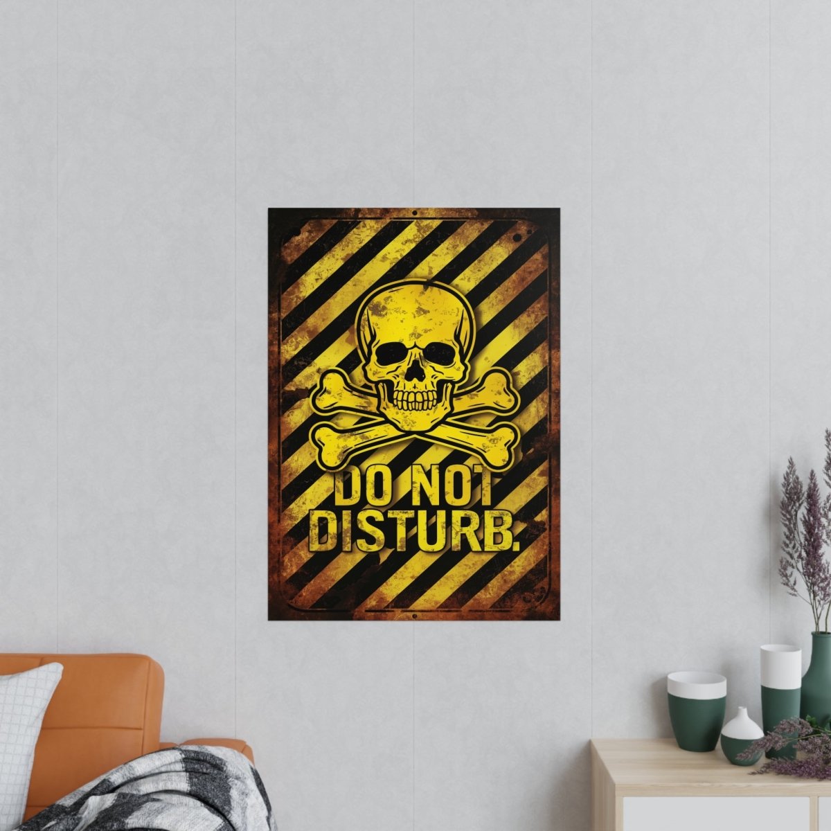 Totenkopf Warnschild Do Not Disturb Gaming Poster - Poster bei HappyHugPixels