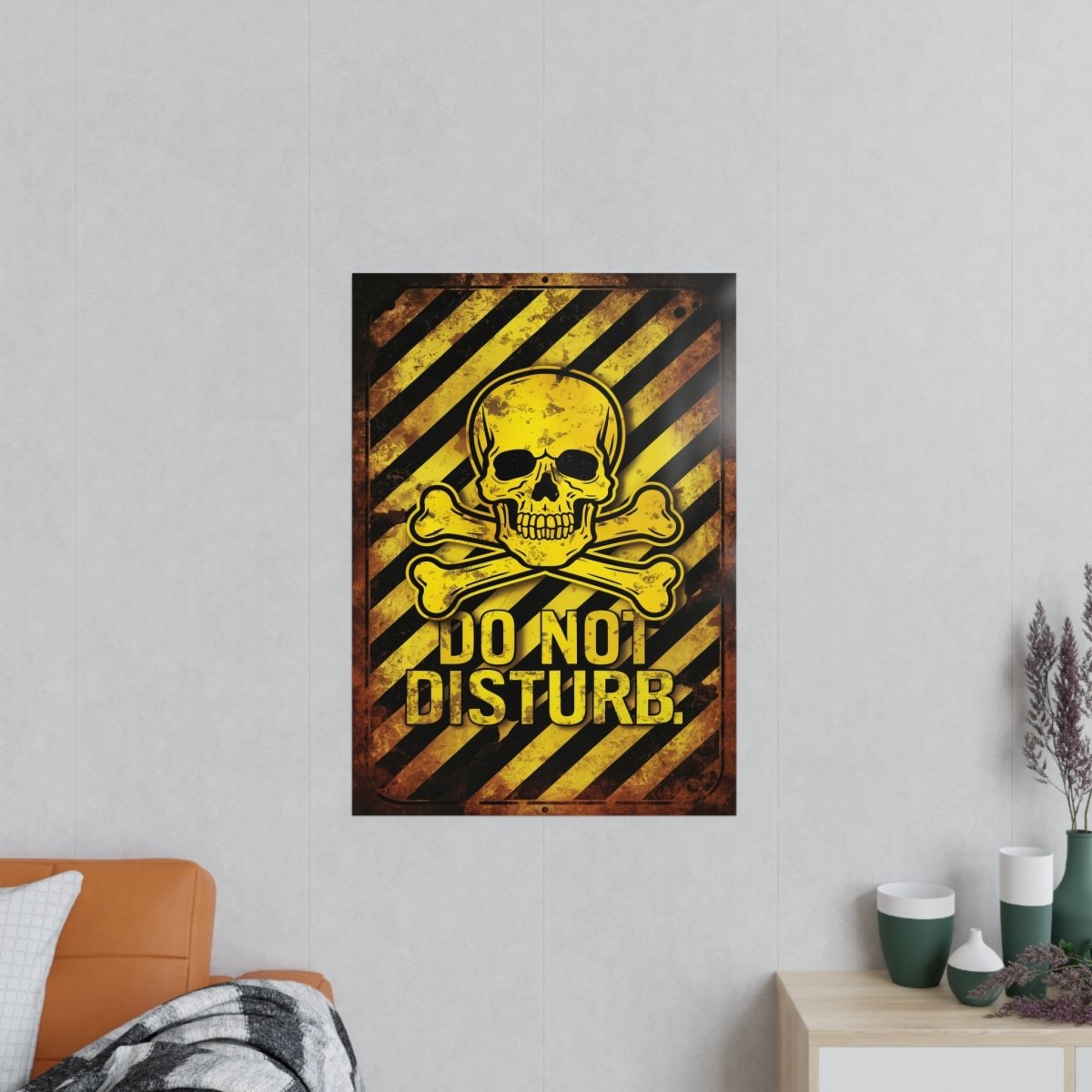 Totenkopf Warnschild Do Not Disturb Gaming Poster - Poster bei HappyHugPixels