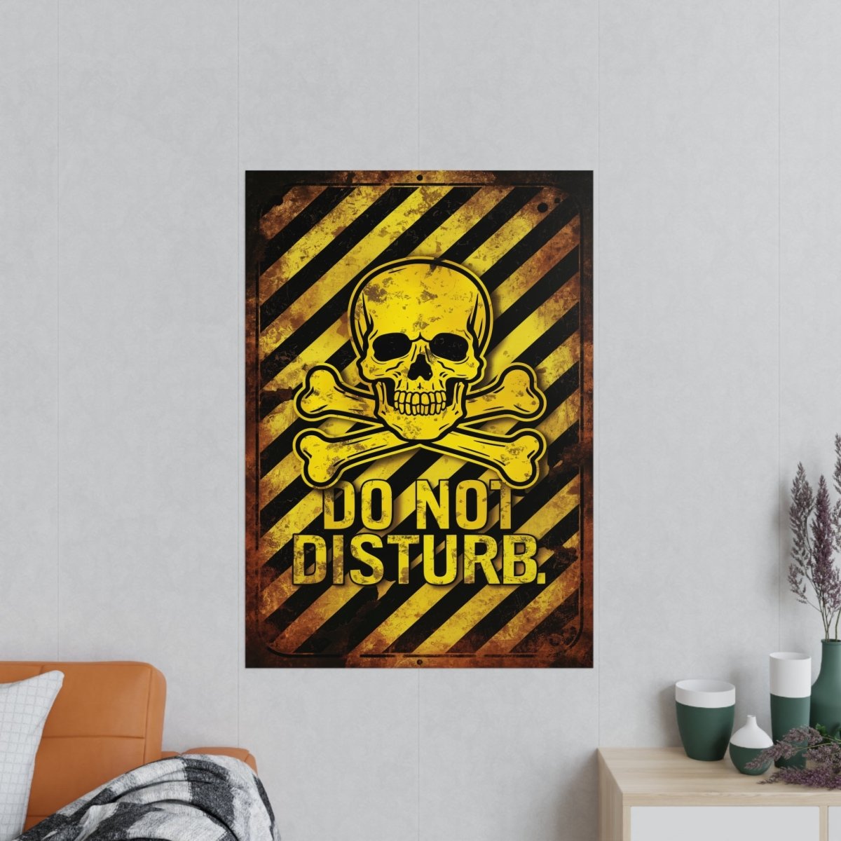 Totenkopf Warnschild Do Not Disturb Gaming Poster - Poster bei HappyHugPixels