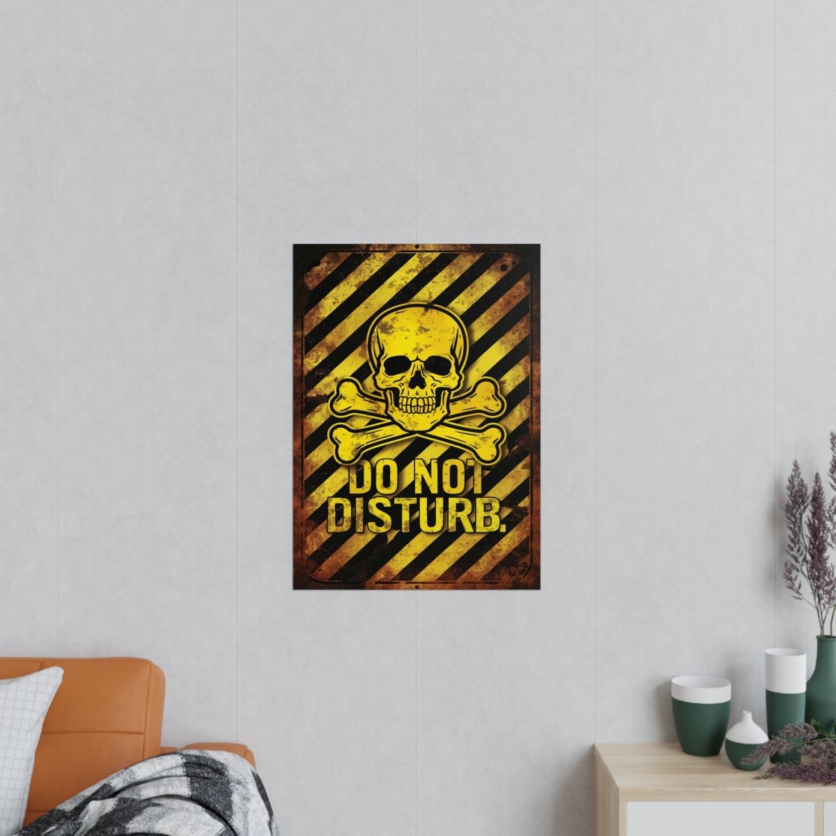 Totenkopf Warnschild Do Not Disturb Gaming Poster - Poster bei HappyHugPixels