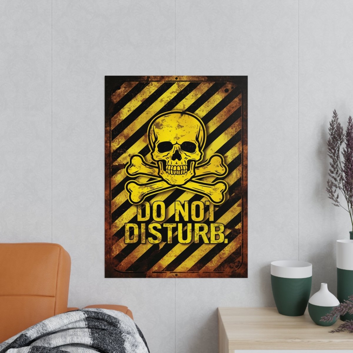 Totenkopf Warnschild Do Not Disturb Gaming Poster - Poster bei HappyHugPixels