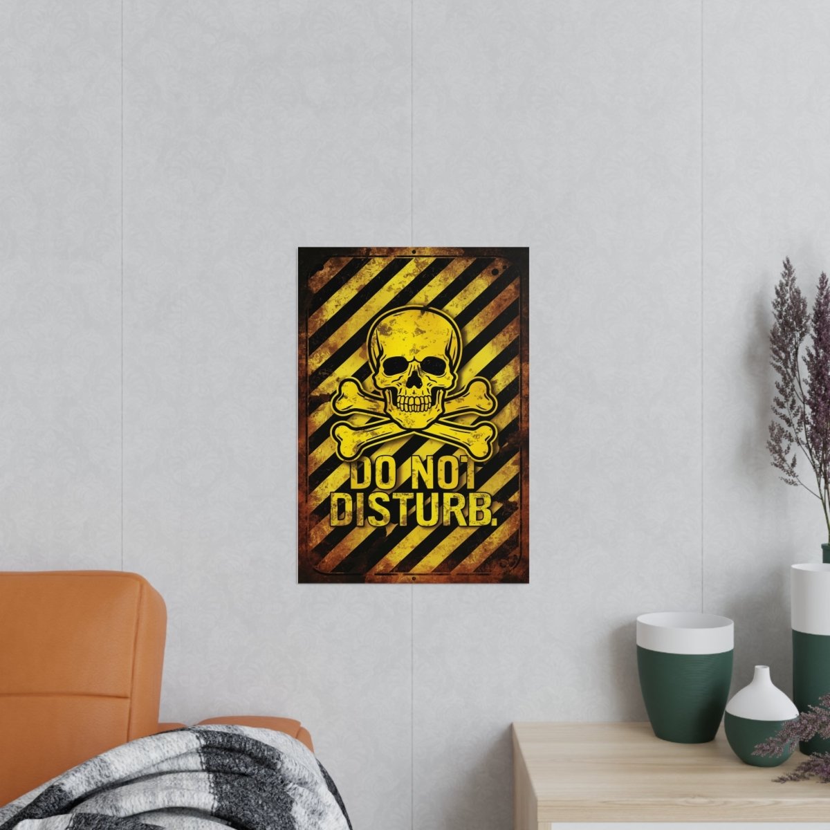 Totenkopf Warnschild Do Not Disturb Gaming Poster - Poster bei HappyHugPixels