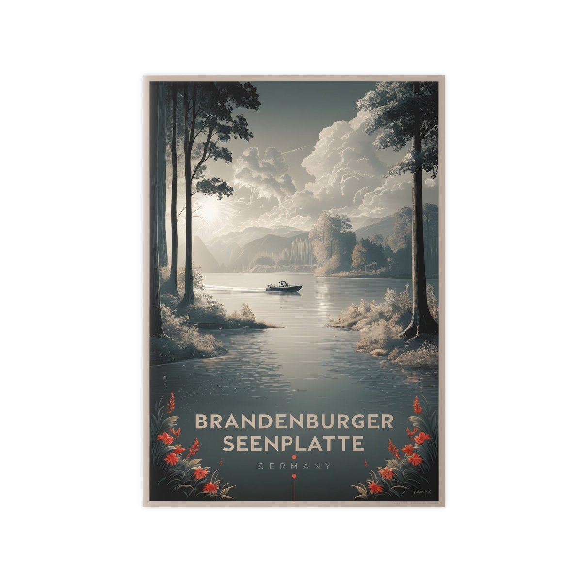 Travelposter Brandenburger Seenplatte – Ideal für Reisefans - Poster bei HappyHugPixels