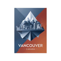 Vancouver Reiseposter: Moderne Skyline auf Premium - Fotopapier - Poster bei HappyHugPixels