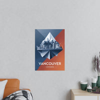 Vancouver Reiseposter: Moderne Skyline auf Premium - Fotopapier - Poster bei HappyHugPixels