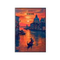 Venezianisches Travelposter: Die verzauberte Stadt Venedig - Poster bei HappyHugPixels