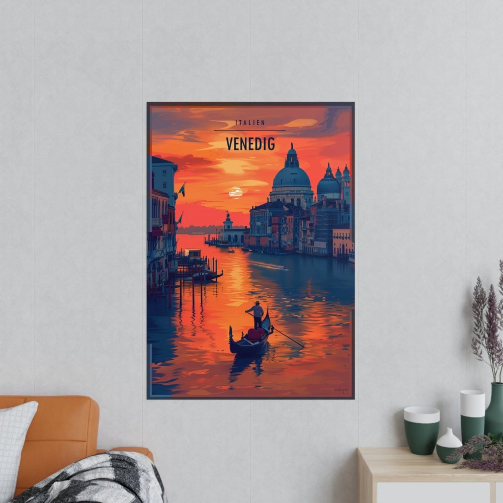 Venezianisches Travelposter: Die verzauberte Stadt Venedig - Poster bei HappyHugPixels