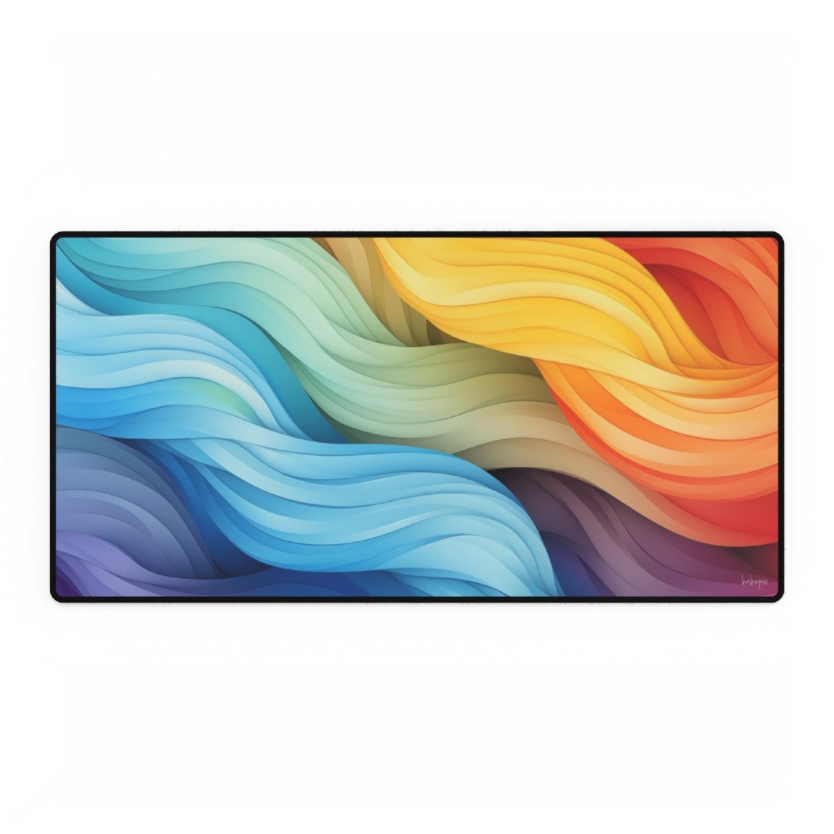 Wolle Regenbogen XXL Gaming Mauspad - Premium Qualität - Mousepad bei HappyHugPixels