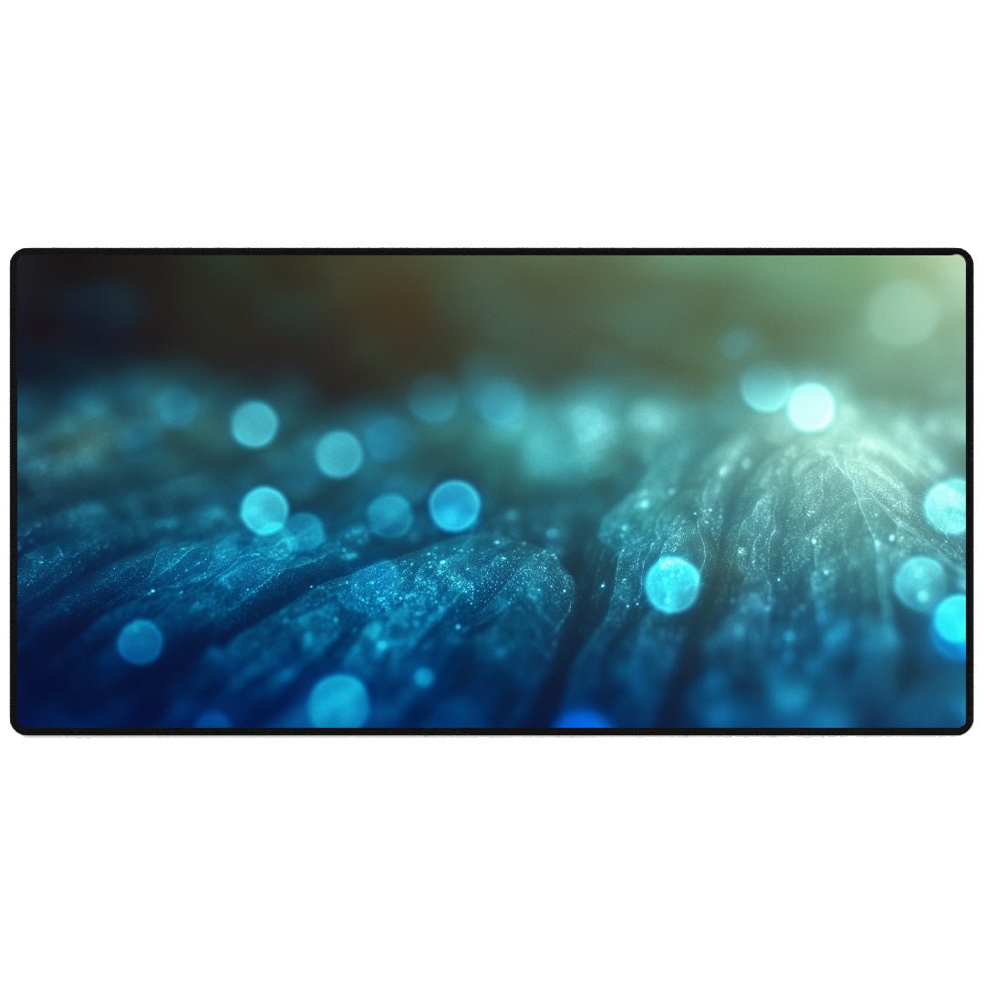 XXL Gaming Mauspad Blau - Abstraktes Bokeh Design mit 3D - Effekt | 90x40cm Schreibtischunterlage - Mauspad bei HappyHugPixels