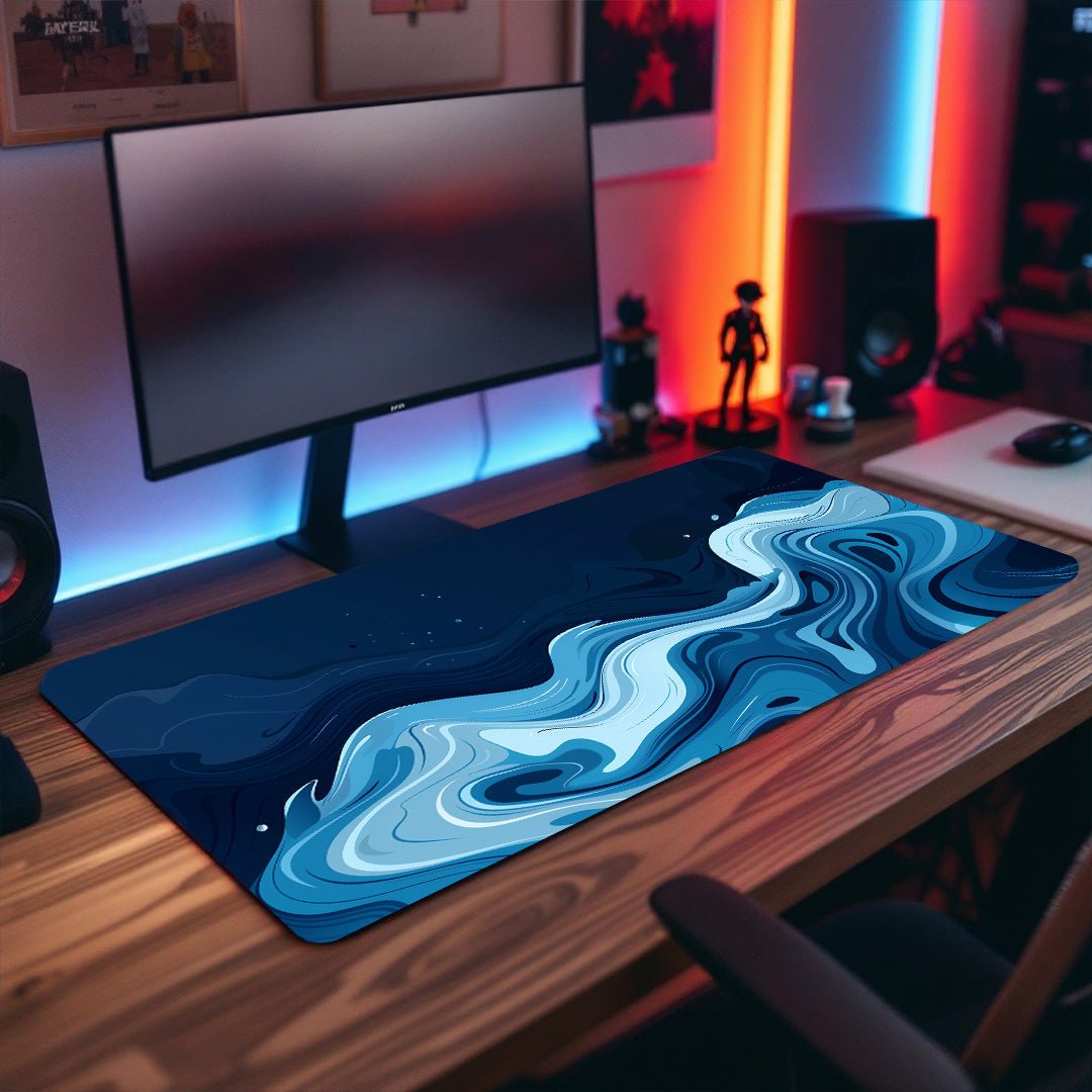 XXL Gaming Mauspad Blue Ocean Wave - 90x40cm - Mauspad bei HappyHugPixels