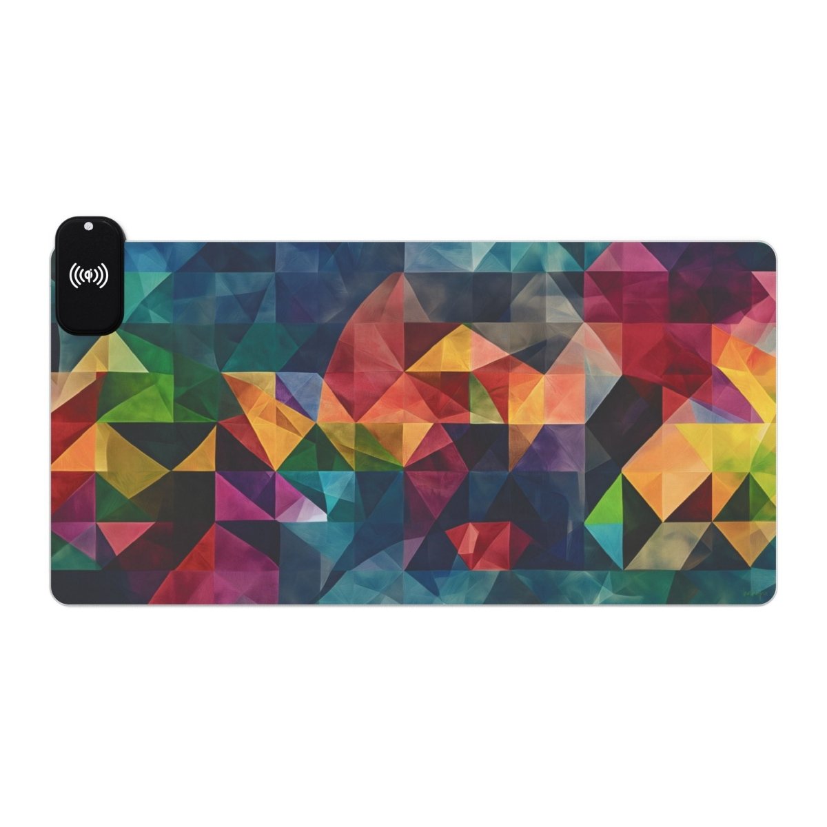 XXL Gaming Mauspad Color Triangle - Design - LED, Wireless Charging - Mousepad bei HappyHugPixels