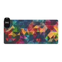 XXL Gaming Mauspad Color Triangle - Design - LED, Wireless Charging - Mousepad bei HappyHugPixels