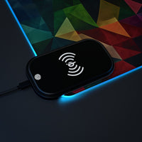 XXL Gaming Mauspad Color Triangle - Design - LED, Wireless Charging - Mousepad bei HappyHugPixels