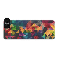 XXL Gaming Mauspad Color Triangle - Design - LED, Wireless Charging - Mousepad bei HappyHugPixels