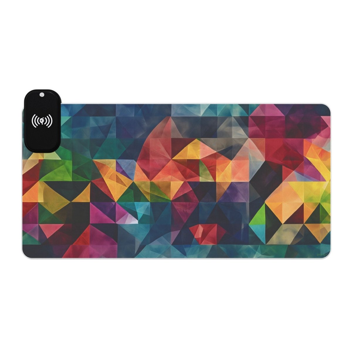 XXL Gaming Mauspad Color Triangle - Design - LED, Wireless Charging - Mousepad bei HappyHugPixels