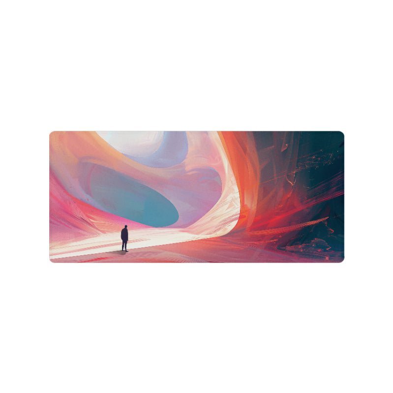 XXL Gaming Mauspad - farbenfrohe abstrakte Landschaft - Mousepad bei HappyHugPixels