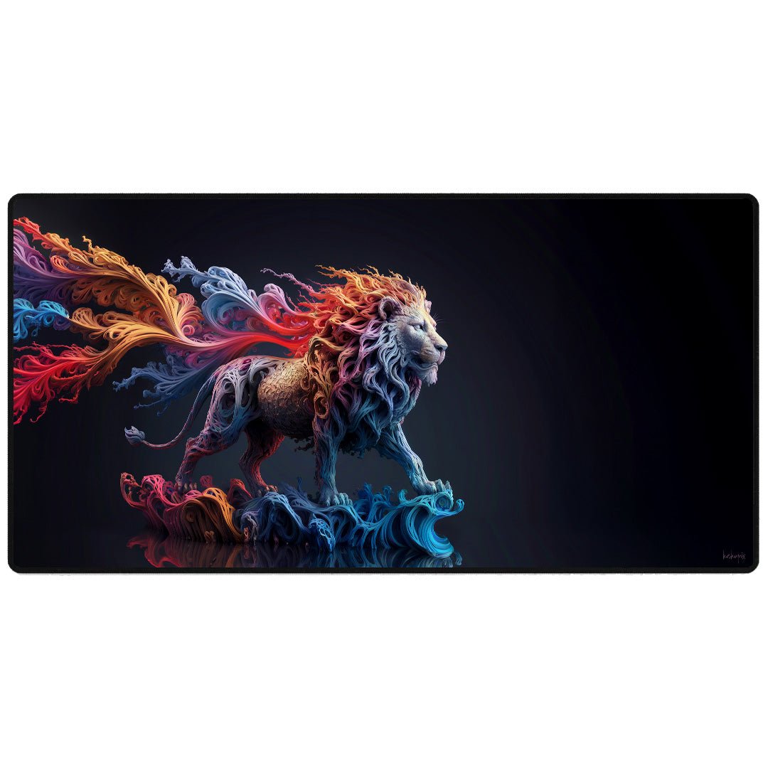 XXL Gaming Mauspad Mystischer Löwe 90x40 cm - Mauspad bei HappyHugPixels