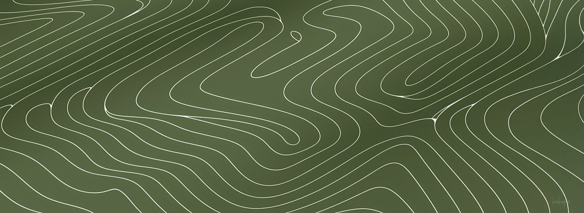 XXL Gaming Mauspad: Topografisches Linien - Design in Grün - Mousepad bei HappyHugPixels