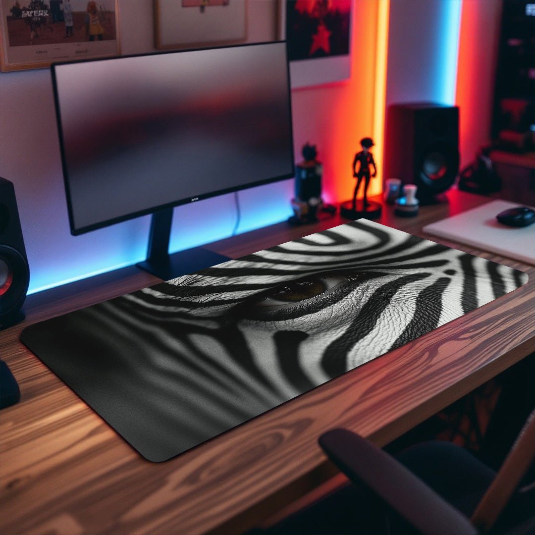 XXL Gaming Mauspad Zebra Eye Motiv 90x40cm - Mauspad bei HappyHugPixels