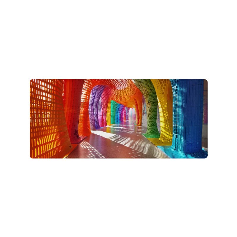 XXL Mauspad Regenbogengang – 90x40cm Gaming Büro - Mauspads bei HappyHugPixels