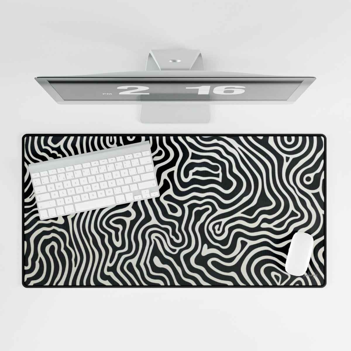 Zebra Muster XXL Gaming Mauspad – Premium Qualität S/W - Mousepad bei HappyHugPixels