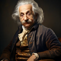 Albert Einstein Portrait - Gemälde Druck im Renaissance Stil - Happyhugpixels