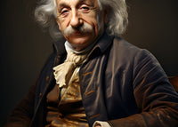 Albert Einstein Portrait - Gemälde Druck im Renaissance Stil - Happyhugpixels