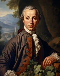 Immanuel Kant Portrait Leinwand - Renaissance KI Illustration - Poster bei HappyHugPixels