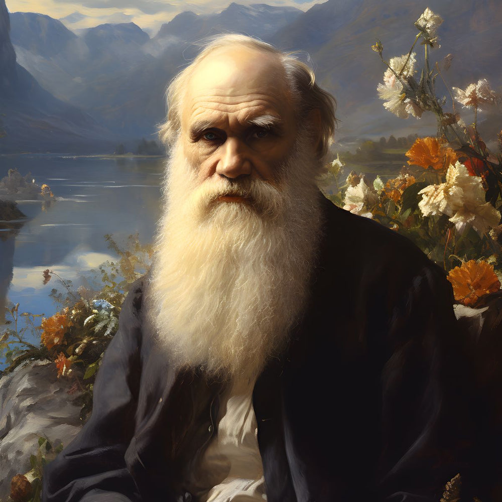 Charles Darwin - Renaissance Portrait - HappyHugPixels Teil der Serie Renaissance Portrait berühmter Denker