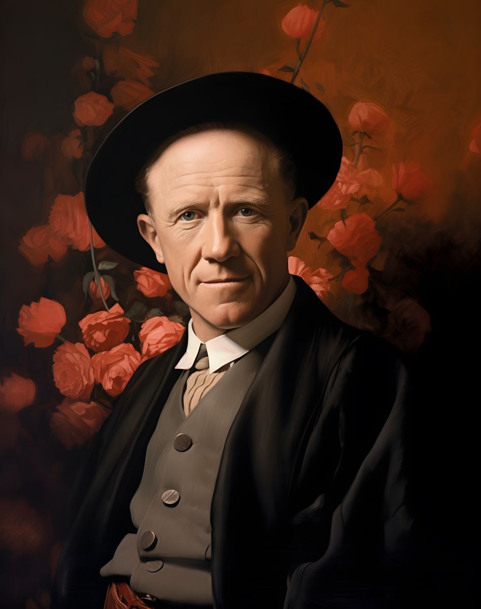 Werner Heisenberg Leinwand Portrait - Renaissance Portrait KI Bild - Poster bei HappyHugPixels