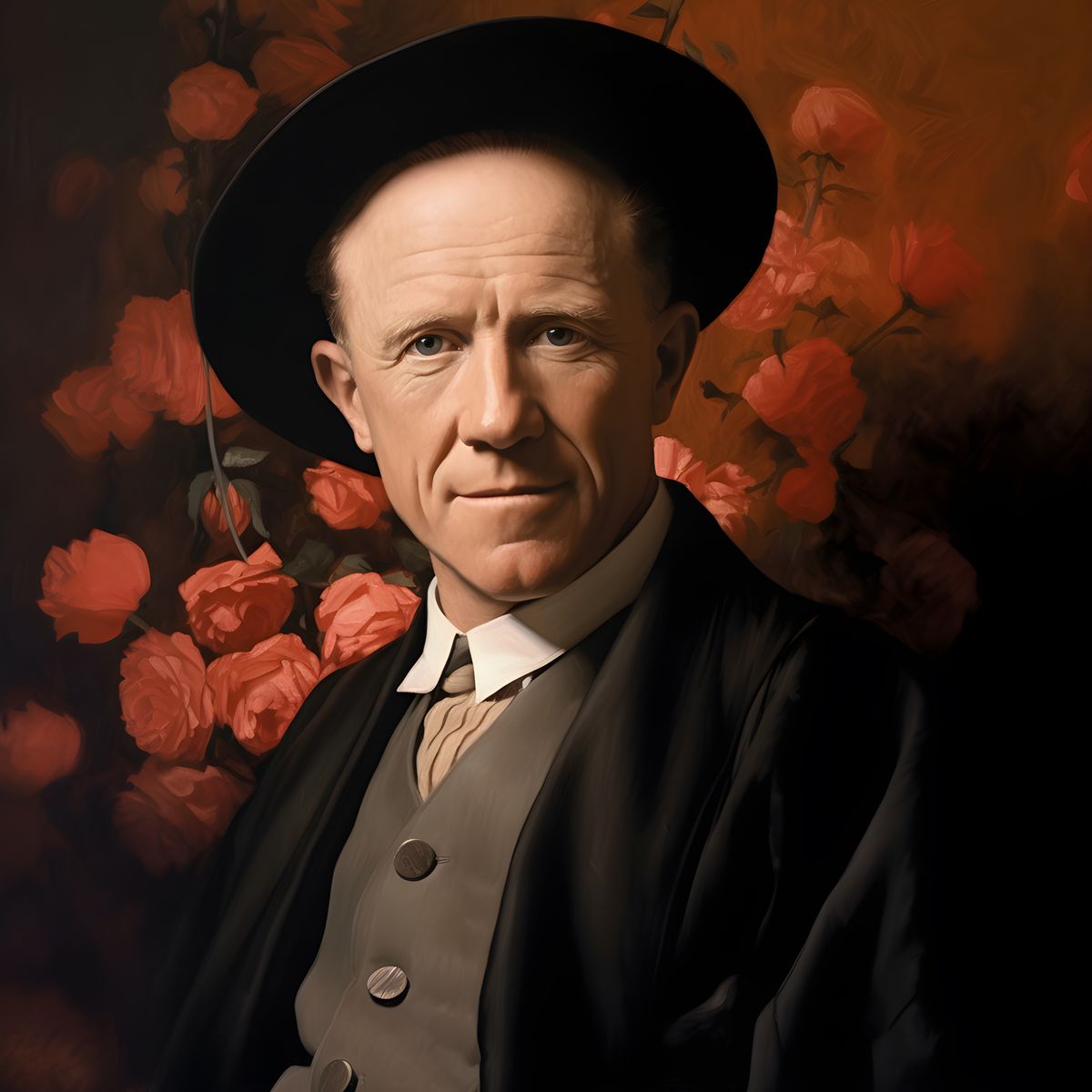 Werner Heisenberg Leinwand Portrait - Renaissance Portrait KI Bild - Poster bei HappyHugPixels