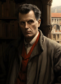 Ludwig Wittgenstein Portrait Leinwand - Renaissance KI Kunst - Poster bei HappyHugPixels