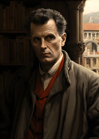 Ludwig Wittgenstein Portrait Leinwand - Renaissance KI Kunst - Poster bei HappyHugPixels