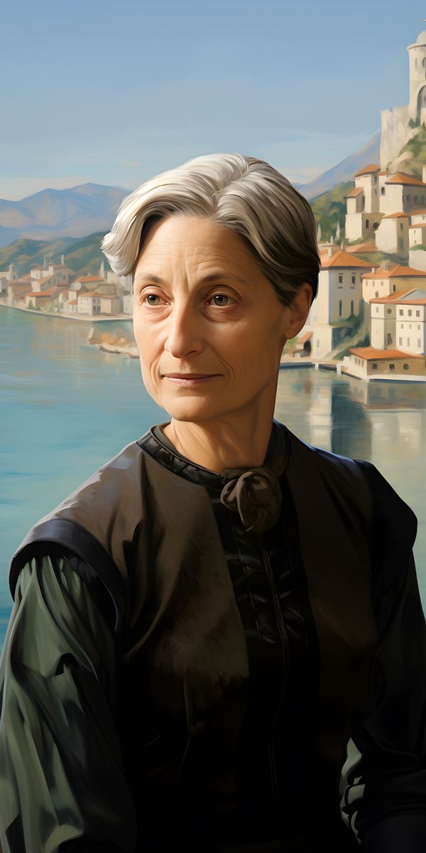 Judith Butler Portrait Leinwand - Renaissance KI Bild - Poster bei HappyHugPixels