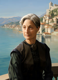 Judith Butler Portrait Leinwand - Renaissance KI Bild - Poster bei HappyHugPixels