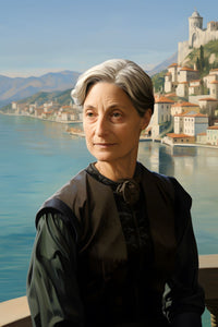 Judith Butler Portrait Leinwand - Renaissance KI Bild - Poster bei HappyHugPixels