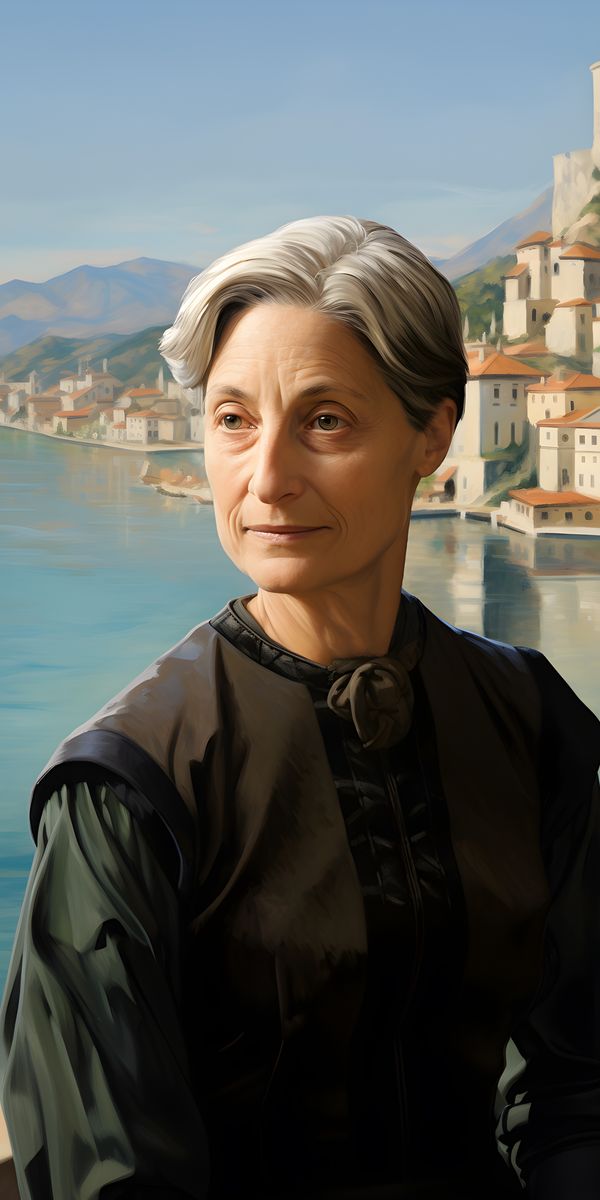 Judith Butler Portrait Leinwand - Renaissance KI Bild