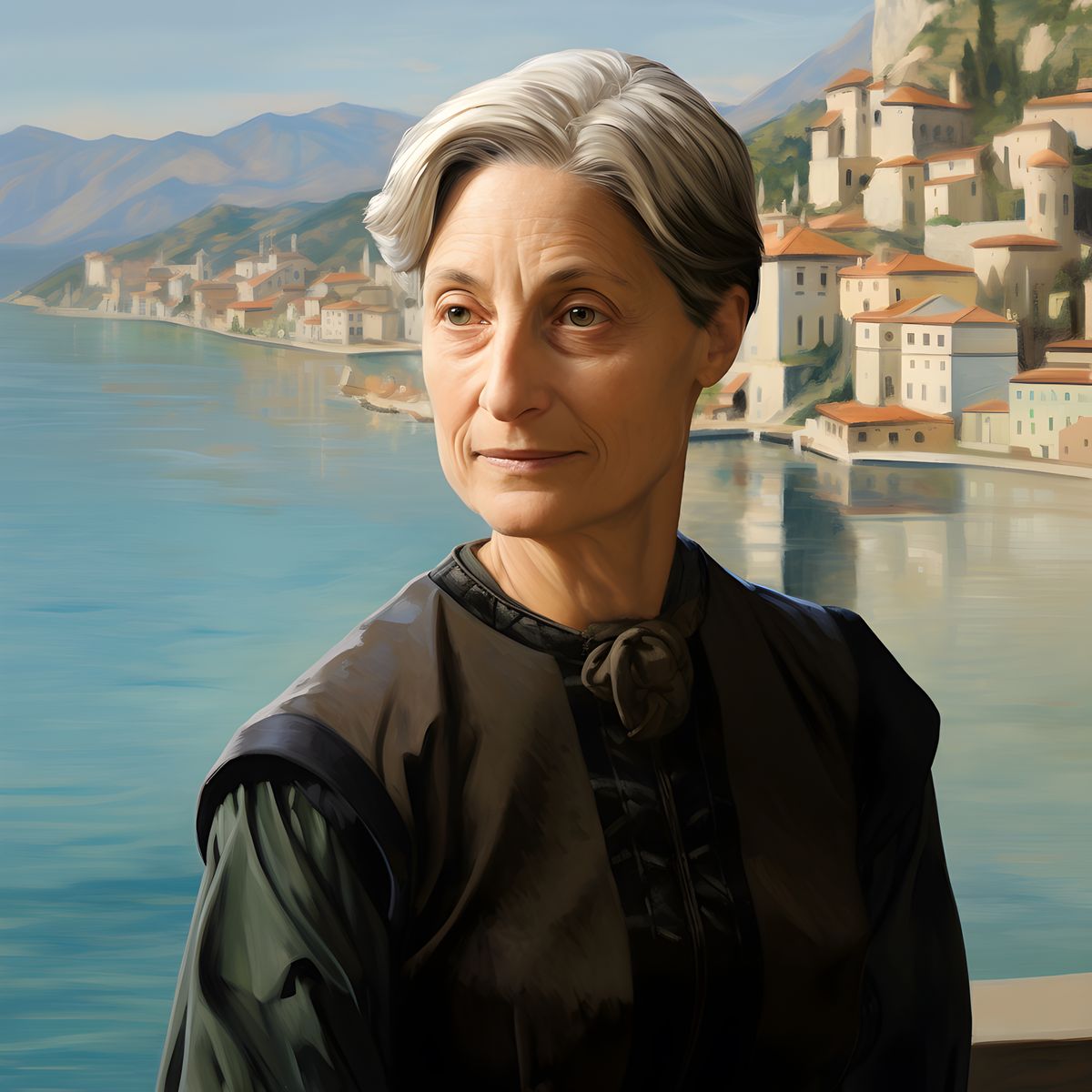 Judith Butler Portrait Leinwand - Renaissance KI Bild