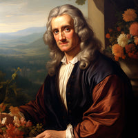 Isaac Newton Portrait Leinwand - Renaissance KI Bild - Poster bei HappyHugPixels