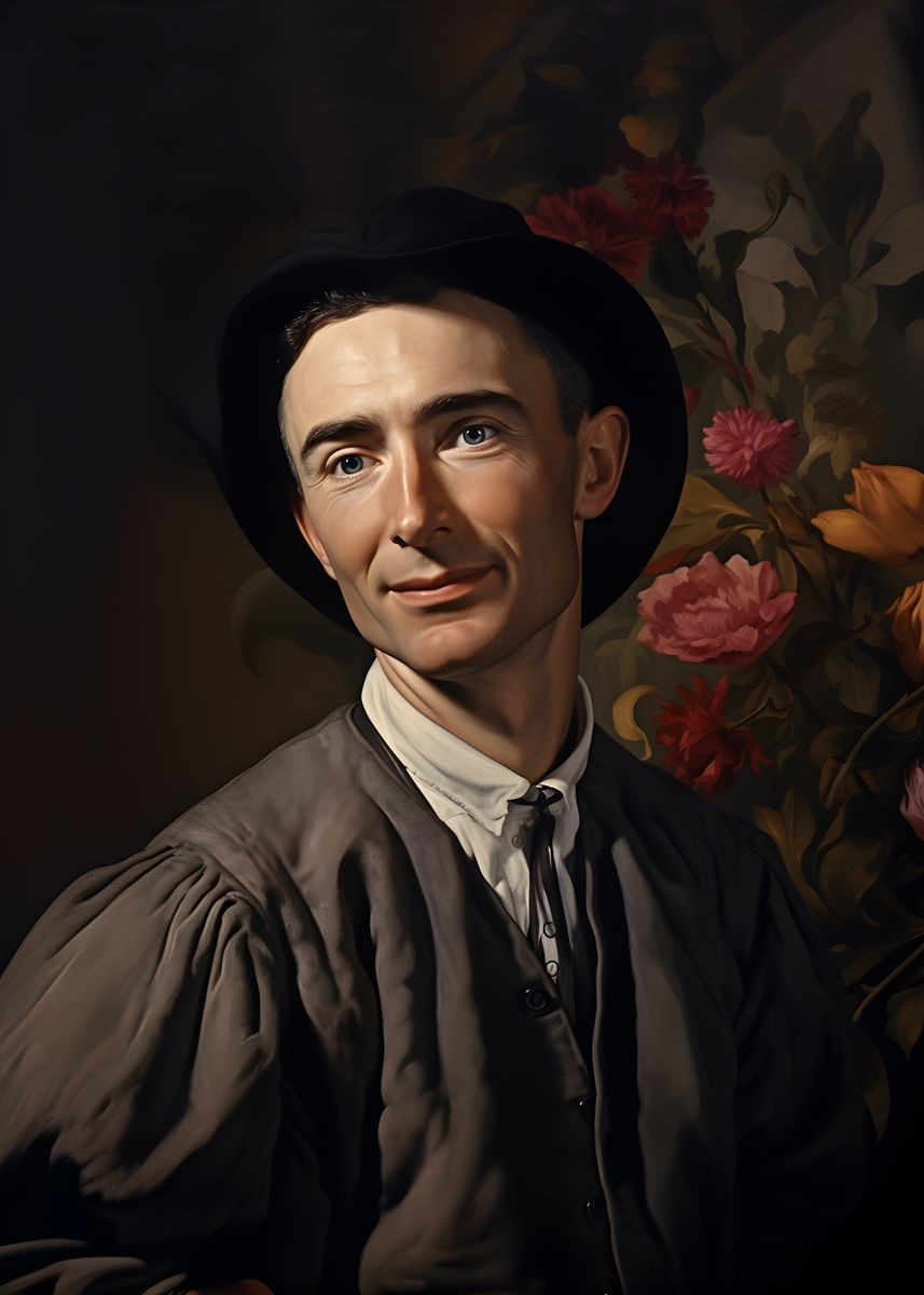 Robert Oppenheimer Leinwand - Renaissance Portrait - Poster bei HappyHugPixels