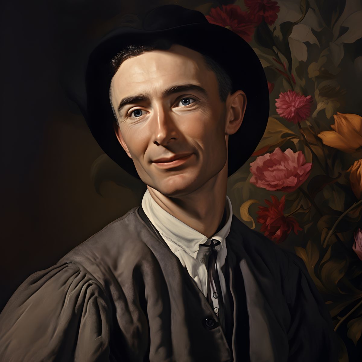 Robert Oppenheimer Leinwand - Renaissance Portrait - Poster bei HappyHugPixels